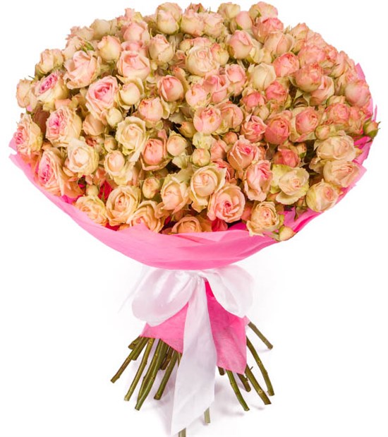 Букет 29 кустовых роз Динара - фото 8138