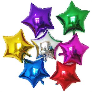 Воздушные шары 9 фольгированных звезд