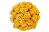 25 роз Хай Еллоу в шляпной коробке - фото 6437