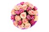 Букет 25 роз, розово-фиолетовый микс - фото 6448