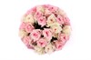 Букет 25 роз, бело-розовый микс - фото 6938