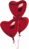 Воздушные шары 3 фольгированных сердца - фото 7002