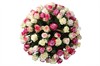 Букет Кроткий румянец (101 роза в корзине)  - фото 7206