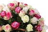 Букет Кроткий румянец (101 роза в корзине)  - фото 7207
