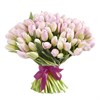 Букет 101 королевский тюльпан, жемчужные - фото 7840