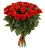 Букет 25 красных роз, 50 см - фото 7984