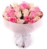 Букет 25 роз, розовый микс - фото 8005