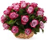 35 роз Дип Перпл в корзине - фото 8537